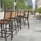 Flash Furniture All-Weather Patio Bar Stool with Faux Teak Slats XU-DG-HW6036B-GG - alternate 2